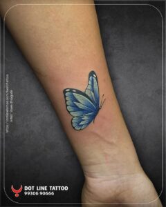 Butterfly Tattoo dot line tattoo studio