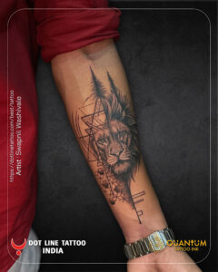 lion Tattoo Dot Line Tattoo Studio