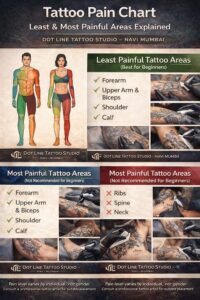 tattoo Pain Chart Dot line tatoo studio