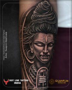 Shiva Tattoo Dot line tattoo