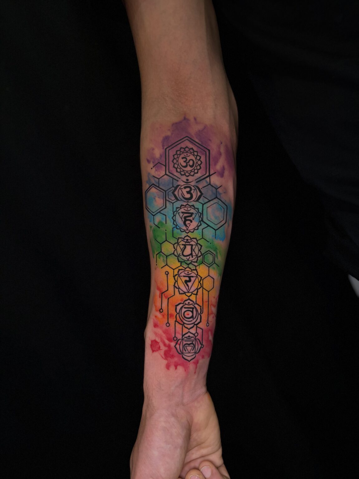 Chakra Alignment Tattoo - Dotline Tattoo Studio